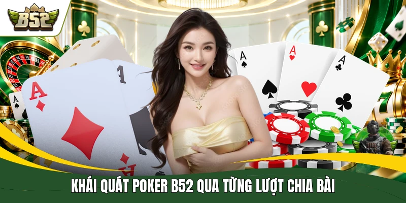Khái quát poker B52 qua từng lượt chia bài