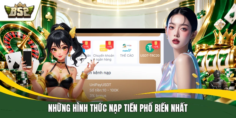 Những hình thức nạp tiền phổ biến nhất