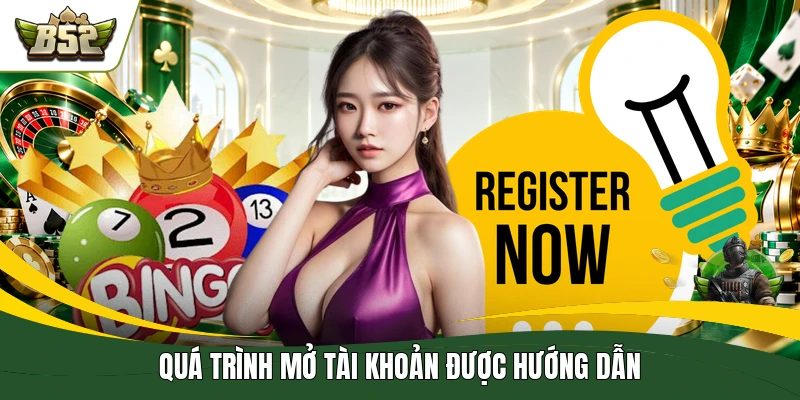 Quá trình mở tài khoản được hướng dẫn
